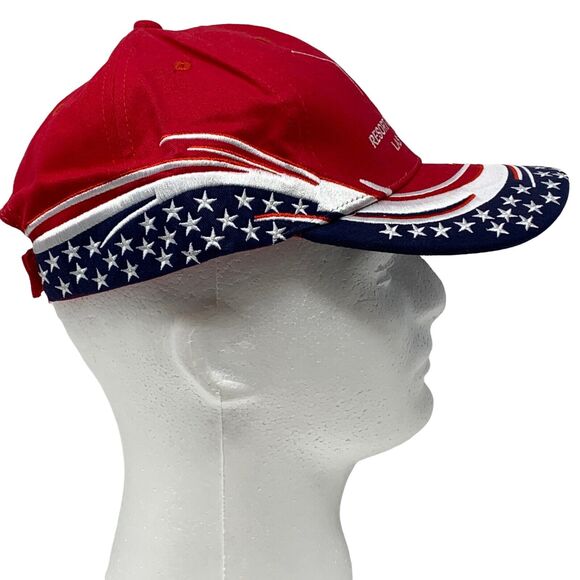 M Resort Spa Casino Las Vegas Hat Cap Red USA Flag Patriotic July 4th Strapback - Picture 6 of 8